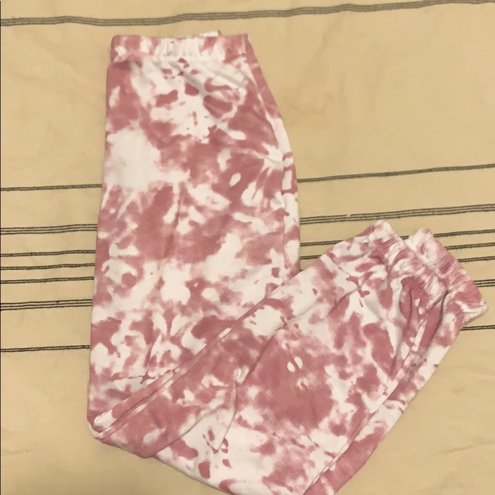 Pink tie dye sweatpants
